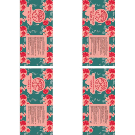 ETIKETY FLORA G., 4ks