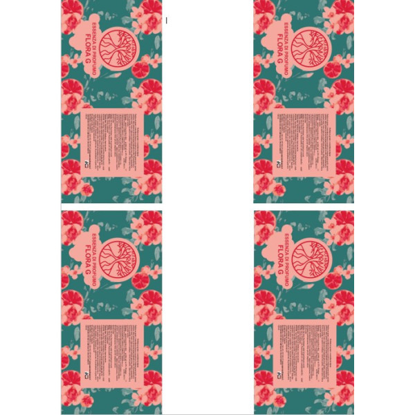 ETIKETY FLORA G., 4ks