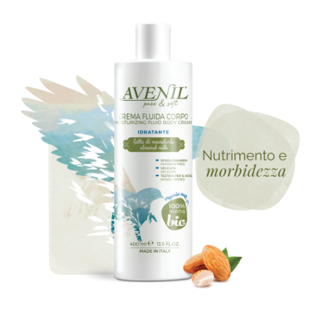 TELOVÉ MLIEKO - AVENIL crema fluida corpo IDRATANTE, 400 ml