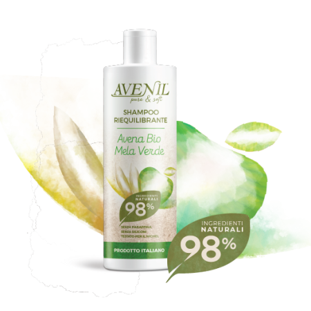 ŠAMPÓN - AVENIL shampoo  RIEQUILIBRANTE, 98%, 400ml