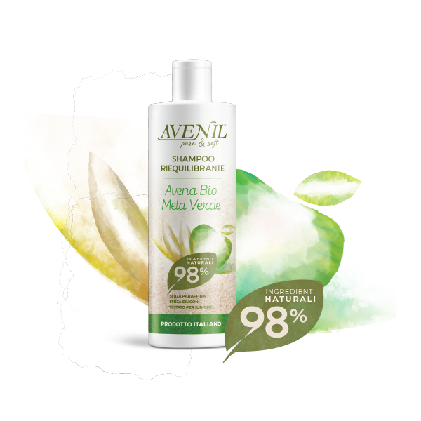 ŠAMPÓN - AVENIL shampoo  RIEQUILIBRANTE, 98%, 400ml