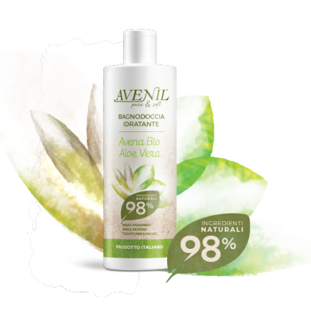 SPRCHOVÝ GÉL - AVENIL bagnodoccia IDRATANTE, 98%, 400ml