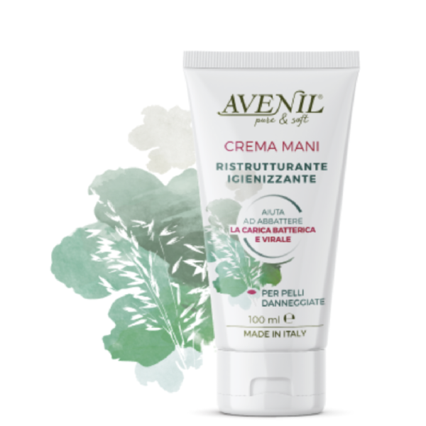 KRÉM NA RUKY - AVENIL crema mani RISTRUTTURANTE IGIENIZZANTE , 100ml