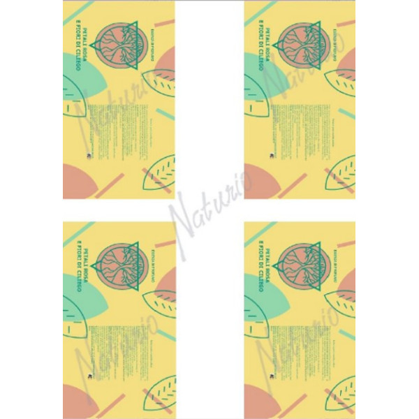 ETIKETY PETALI DI ROSA E FIOR DI CILIEGIO, 4ks