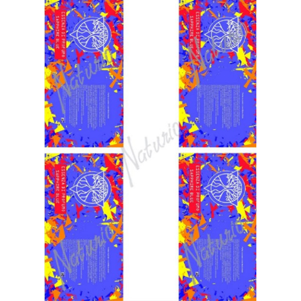 ETIKETY SAPPHIRE BLU, 4ks