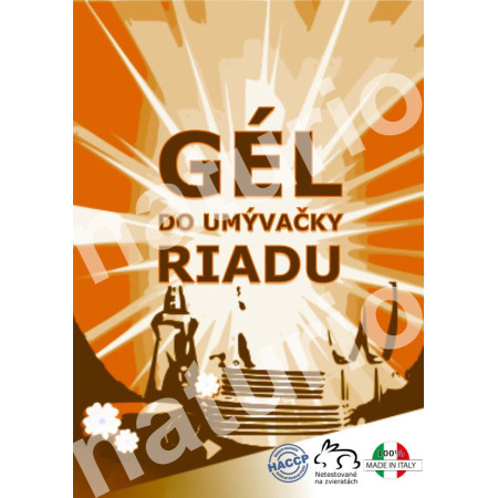 Etiketa predná "GÉL DO UMÝVAČKY RIADU", 10ks