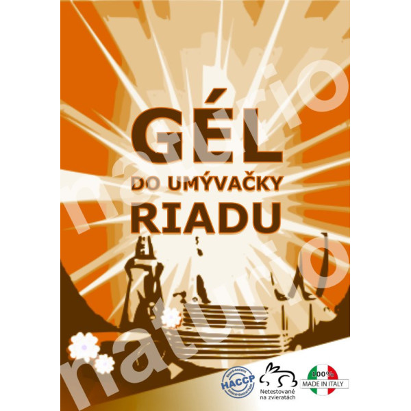 Etiketa predná "GÉL DO UMÝVAČKY RIADU", 10ks