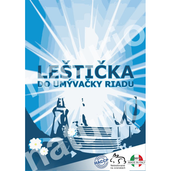 Etiketa predná "LEŠTIČKA DO UMÝVAČKY RIADU", 10ks