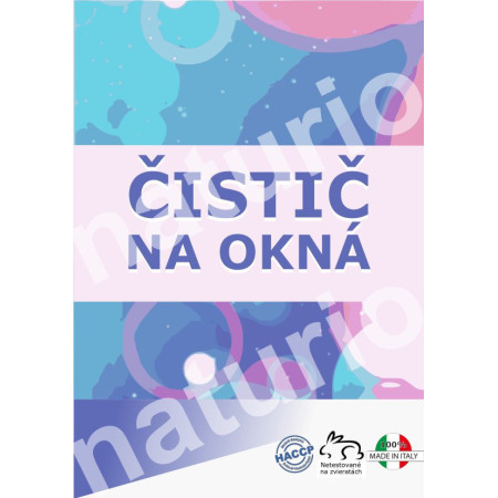 Etiketa predná "ČISTIČ NA OKNÁ", 10ks