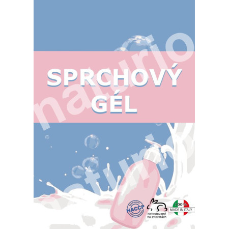 Etiketa predná "SPRCHOVÝ GÉL", 10ks